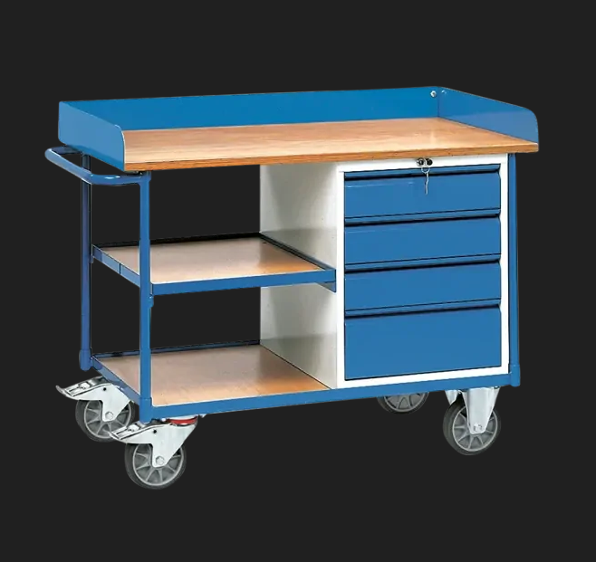 Gereedschapswagen met werkblad & wielen