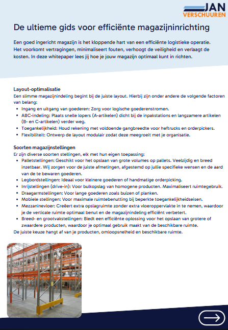 De ultieme gids voor efficiënte magazijninrichting